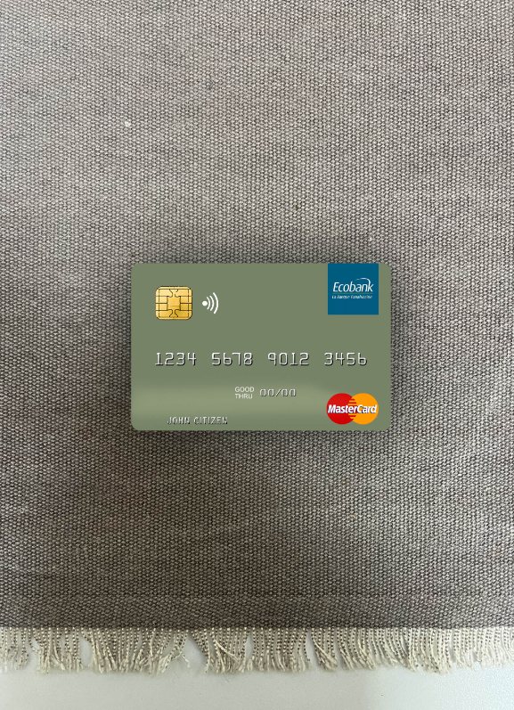 Download Togo Ecobank mastercard photolook front Photoshop template